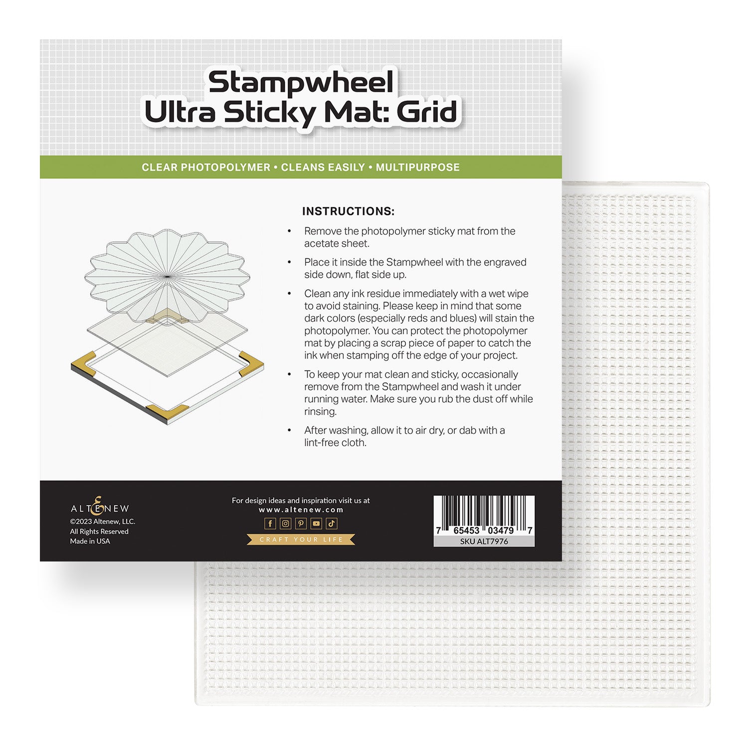 Altenew ALT7976 Stampwheel - Ultra Sticky Mat: Grid